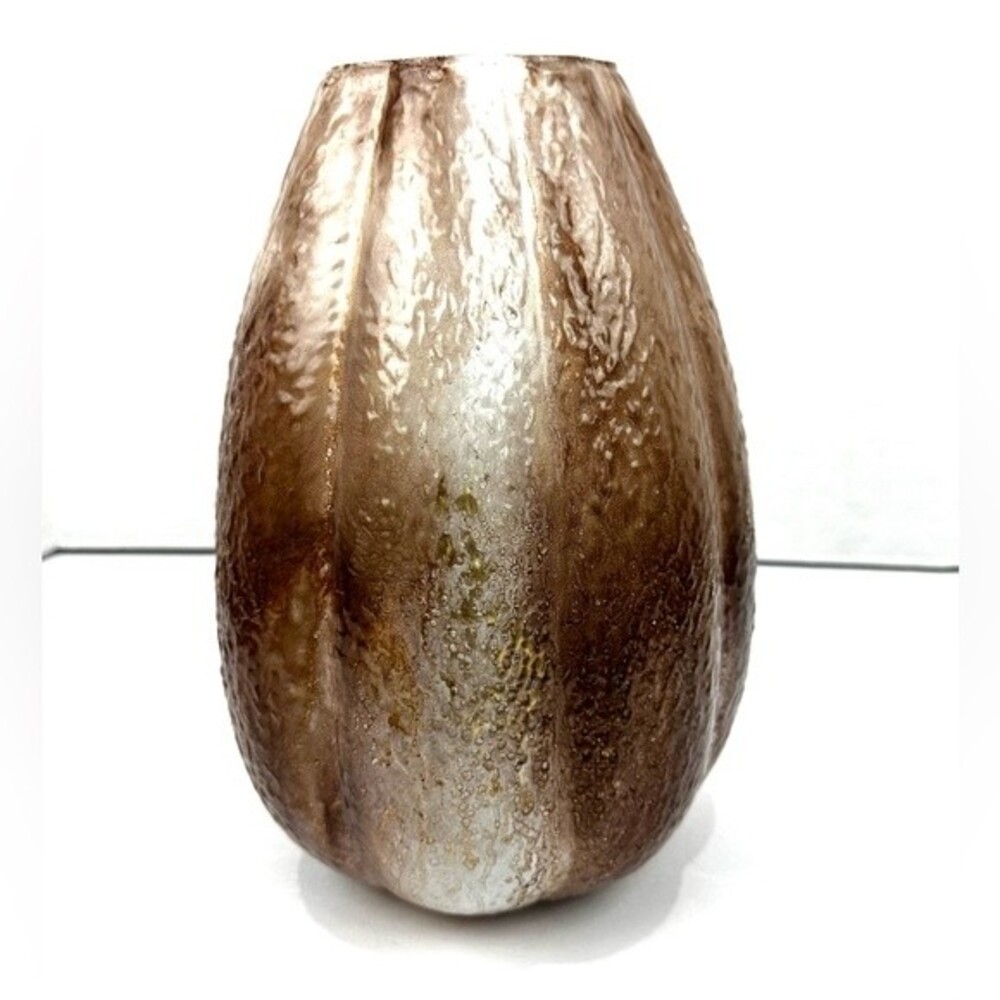 Akcam Shades of Brown Glass Decorative Modern Vase Handmade